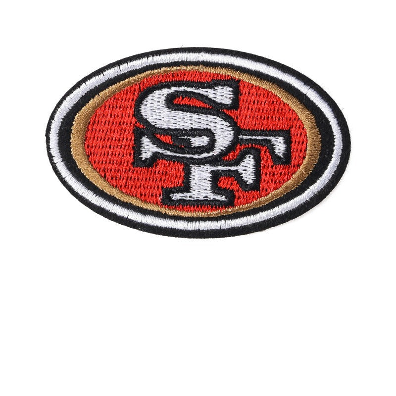 49ers Badge Iron-On Embroidered Patch - 7.5 x 4.7 cm product photo