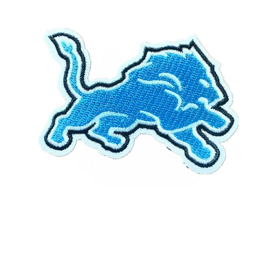 Lions Badge Iron-On Embroidered Patch - 8 x 4.4 cm product photo