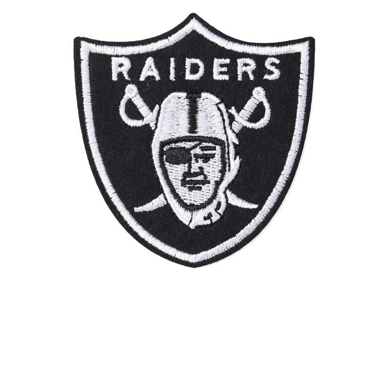 Raiders Badge Iron-On Embroidered Patch - 7.5 x 8 cm product photo