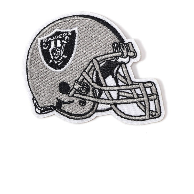 Raiders Helmet Iron-On Embroidered Patch - 8.2 x 6.4 cm product photo